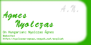 agnes nyolczas business card