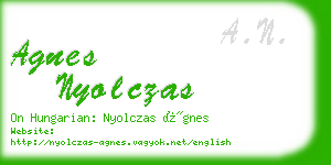 agnes nyolczas business card